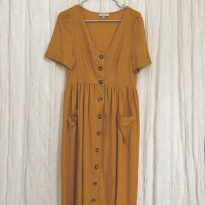 Yellow Linen Dress